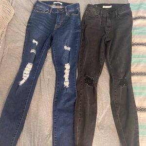 PACSUN SIZE 24 SKINNY JEANS 2 FOR 1